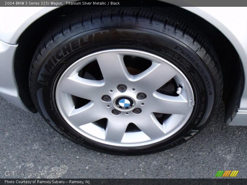 Titanium Silver Metallic / Black 2004 BMW 3 Series 325i Wagon