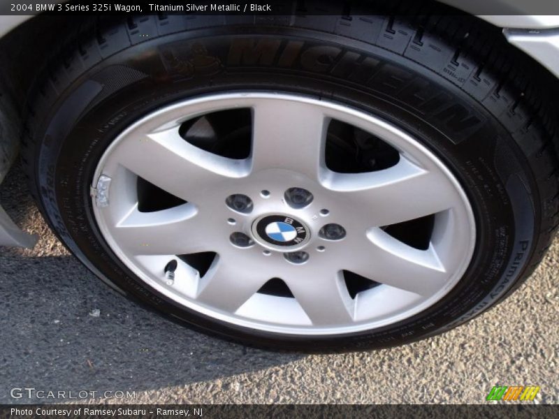 Titanium Silver Metallic / Black 2004 BMW 3 Series 325i Wagon