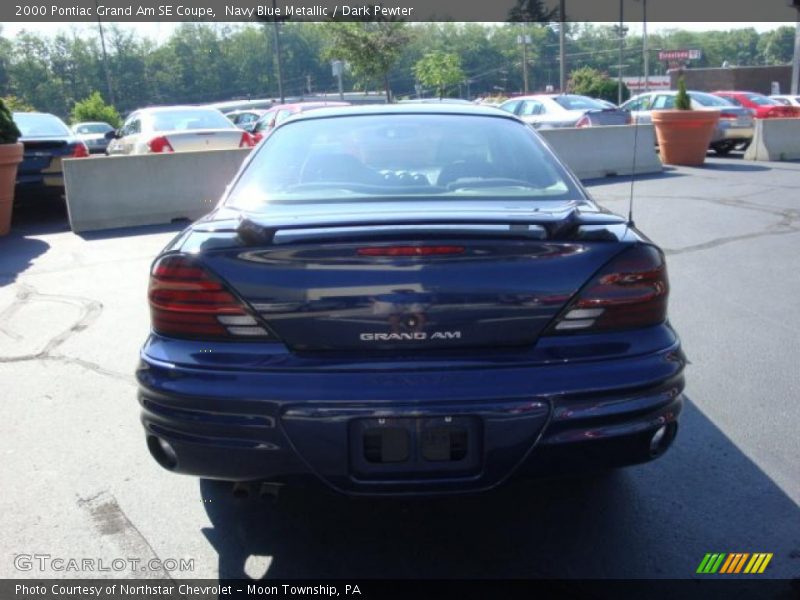 Navy Blue Metallic / Dark Pewter 2000 Pontiac Grand Am SE Coupe