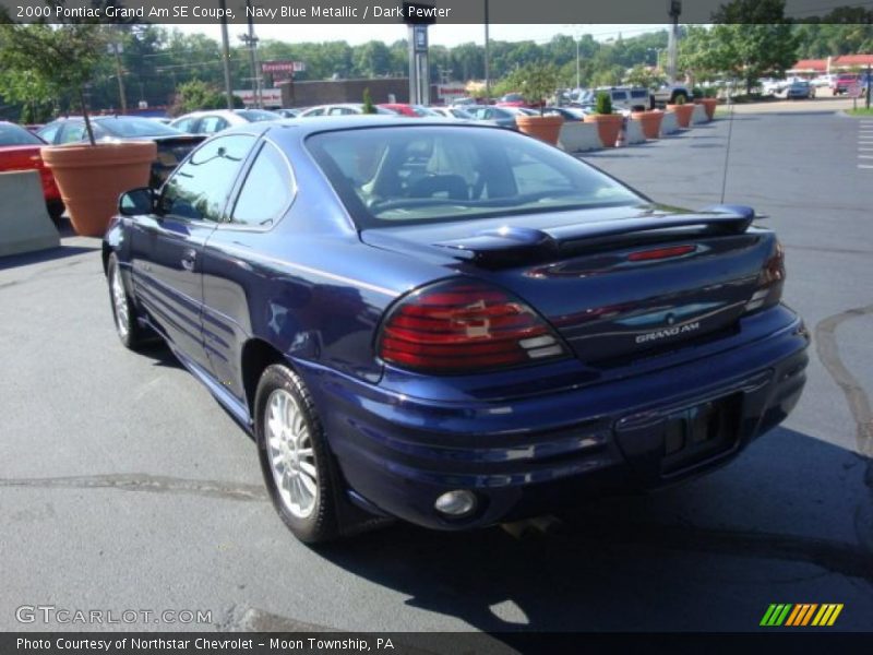 Navy Blue Metallic / Dark Pewter 2000 Pontiac Grand Am SE Coupe