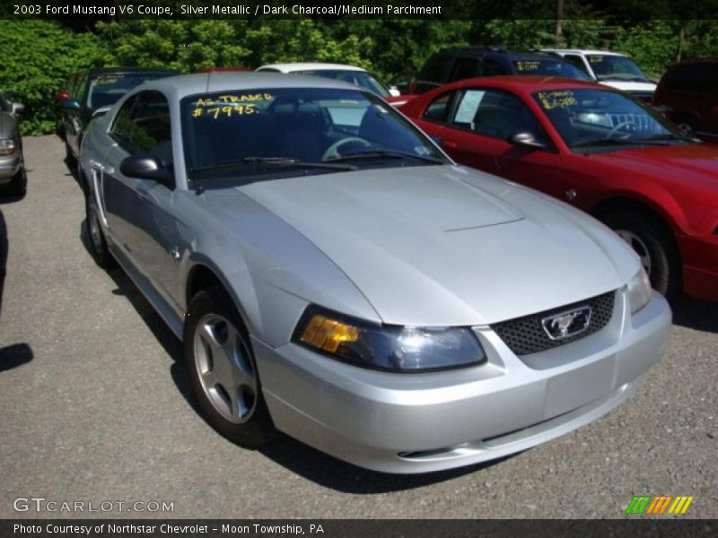 Silver Metallic / Dark Charcoal/Medium Parchment 2003 Ford Mustang V6 Coupe