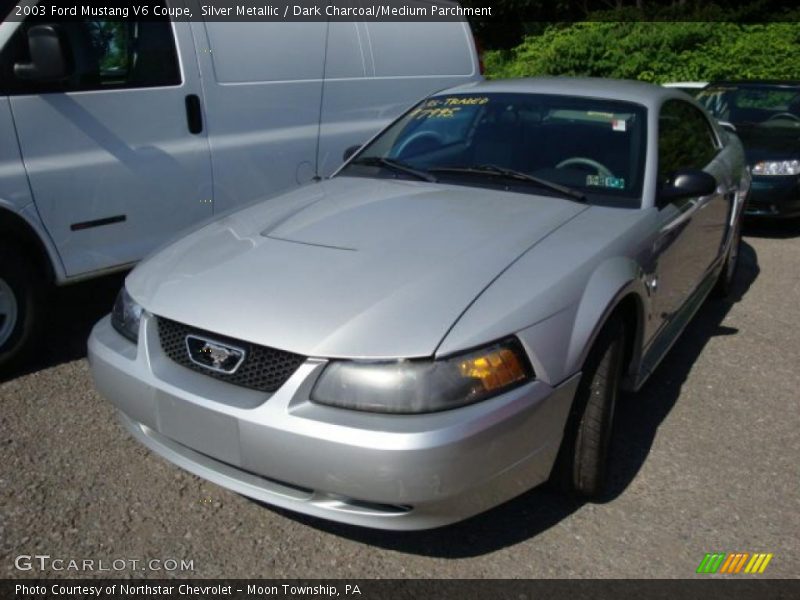 Silver Metallic / Dark Charcoal/Medium Parchment 2003 Ford Mustang V6 Coupe