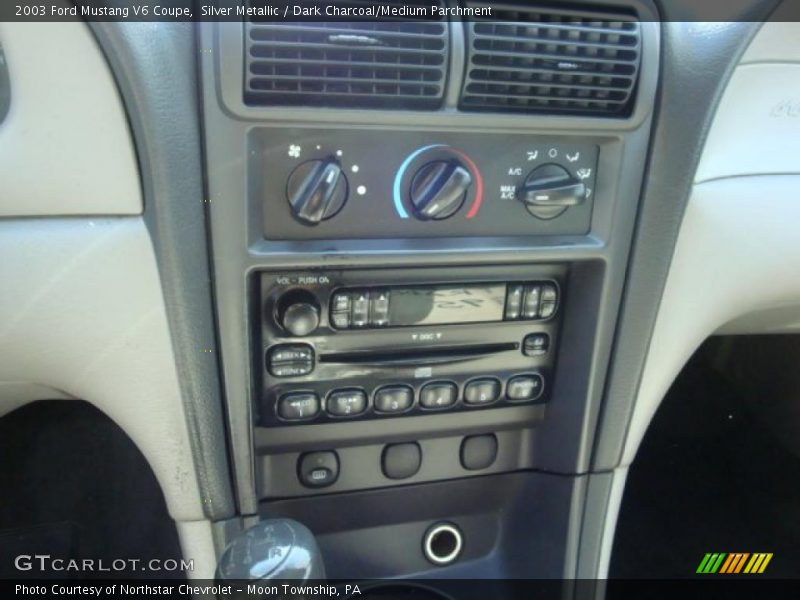 Silver Metallic / Dark Charcoal/Medium Parchment 2003 Ford Mustang V6 Coupe