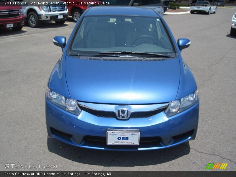 Atomic Blue Metallic / Beige 2010 Honda Civic Hybrid Sedan
