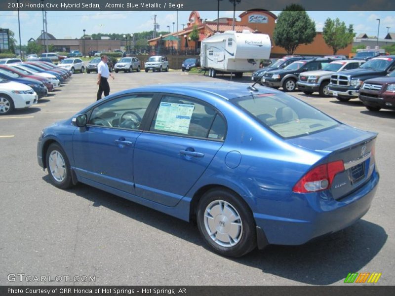 Atomic Blue Metallic / Beige 2010 Honda Civic Hybrid Sedan