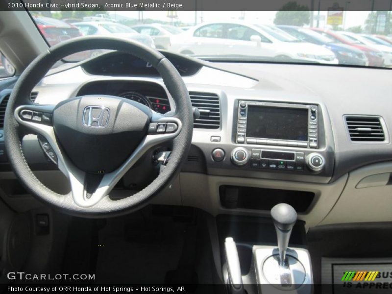 Atomic Blue Metallic / Beige 2010 Honda Civic Hybrid Sedan