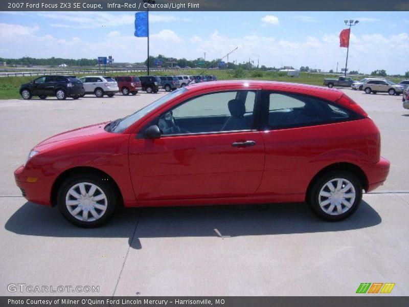 Infra-Red / Charcoal/Light Flint 2007 Ford Focus ZX3 SE Coupe