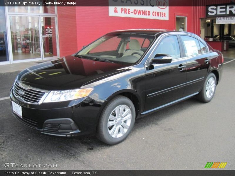 Ebony Black / Beige 2010 Kia Optima LX
