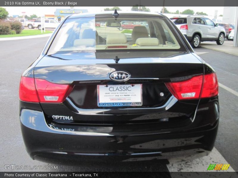Ebony Black / Beige 2010 Kia Optima LX