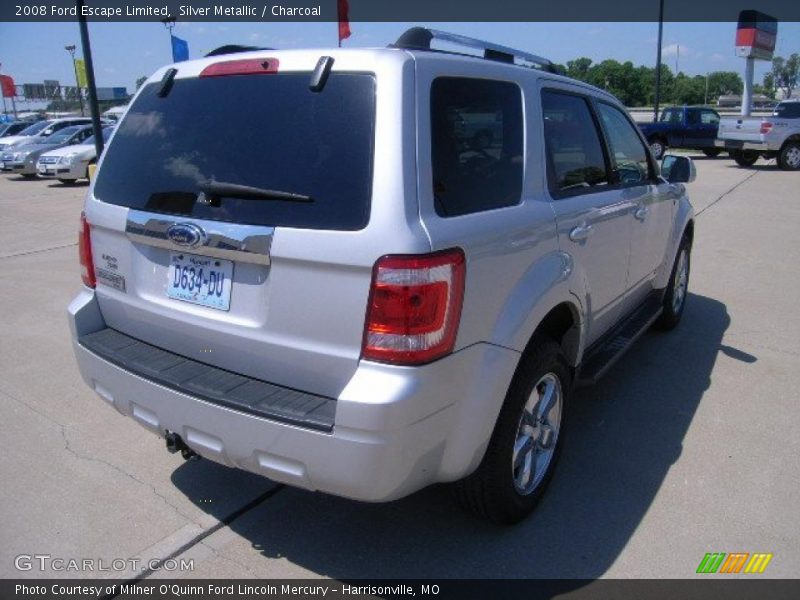 Silver Metallic / Charcoal 2008 Ford Escape Limited