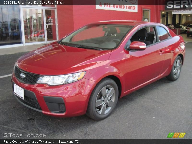 Spicy Red / Black 2010 Kia Forte Koup EX