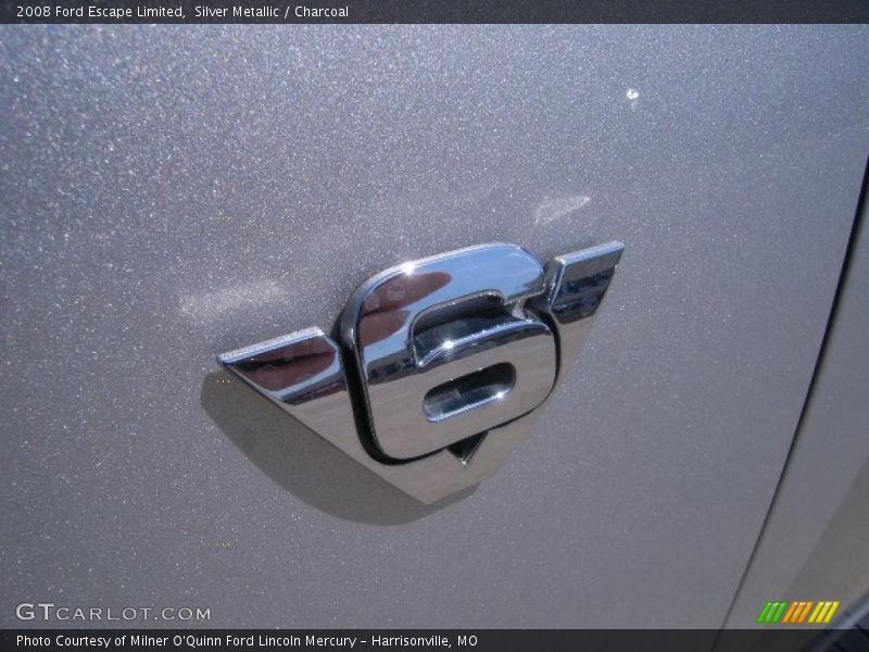 Silver Metallic / Charcoal 2008 Ford Escape Limited