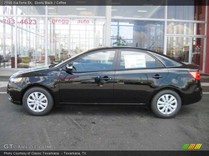 Ebony Black / Coffee 2010 Kia Forte EX