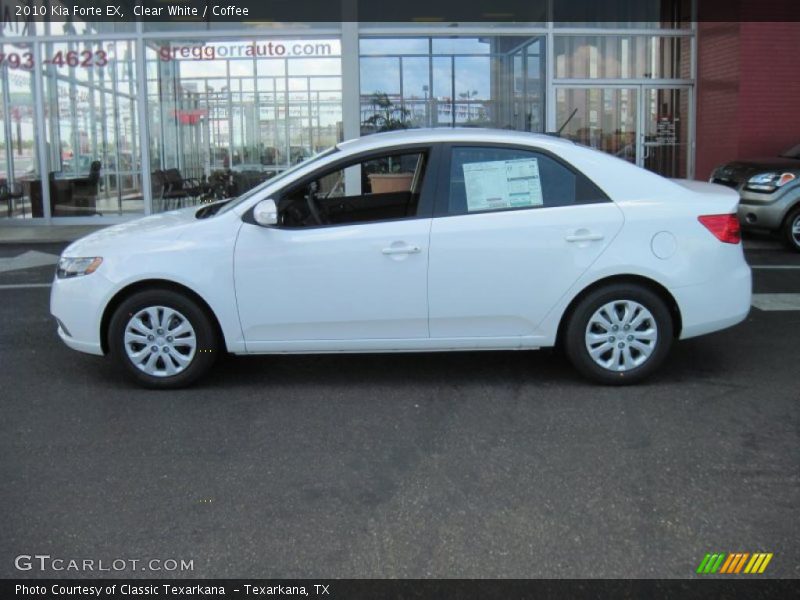 Clear White / Coffee 2010 Kia Forte EX