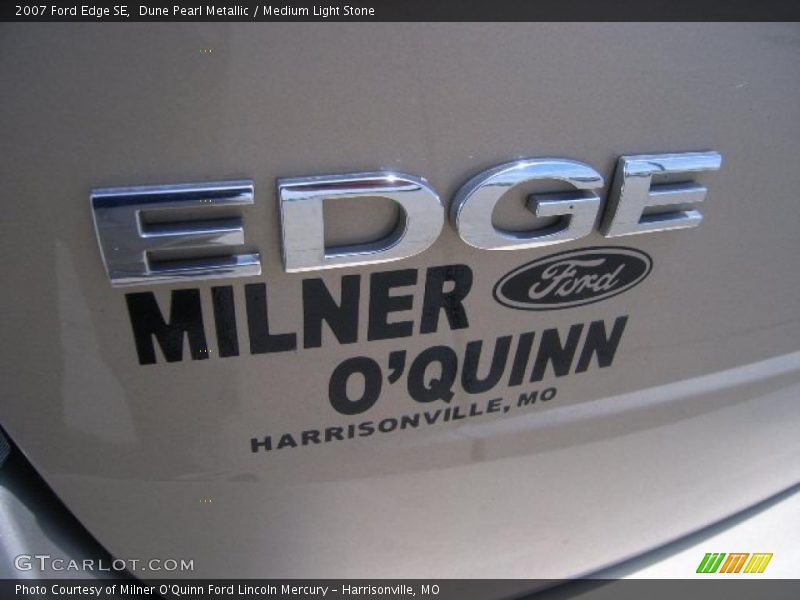 Dune Pearl Metallic / Medium Light Stone 2007 Ford Edge SE