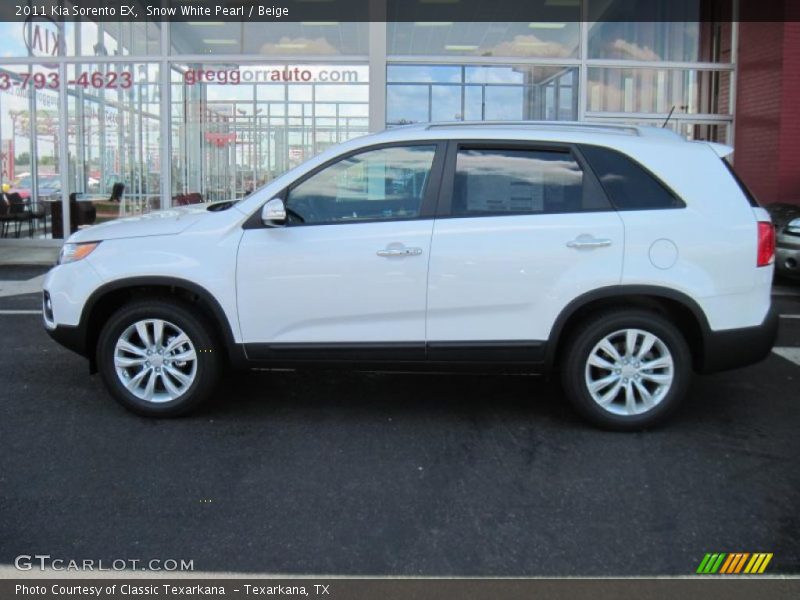Snow White Pearl / Beige 2011 Kia Sorento EX