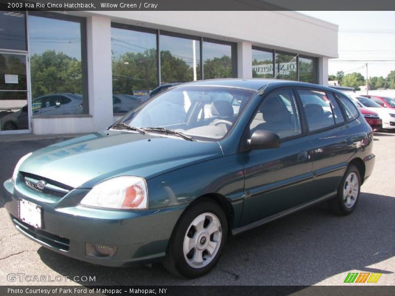 Willow Green / Gray 2003 Kia Rio Cinco Hatchback