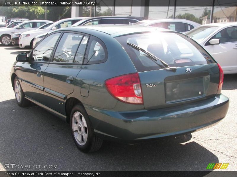 Willow Green / Gray 2003 Kia Rio Cinco Hatchback