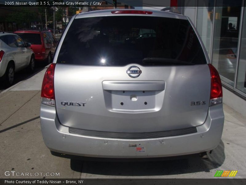 Smoke Gray Metallic / Gray 2005 Nissan Quest 3.5 S