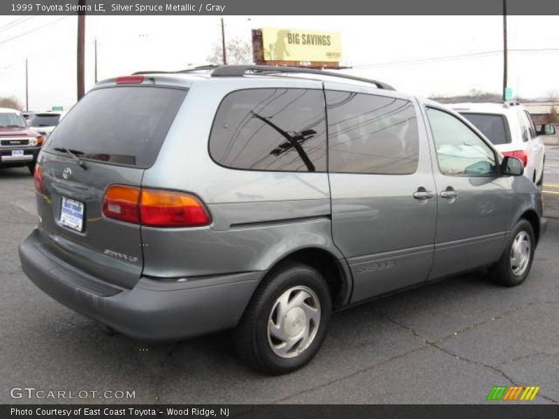 Silver Spruce Metallic / Gray 1999 Toyota Sienna LE