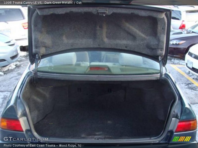 Dark Green Metallic / Oak 1998 Toyota Camry LE V6