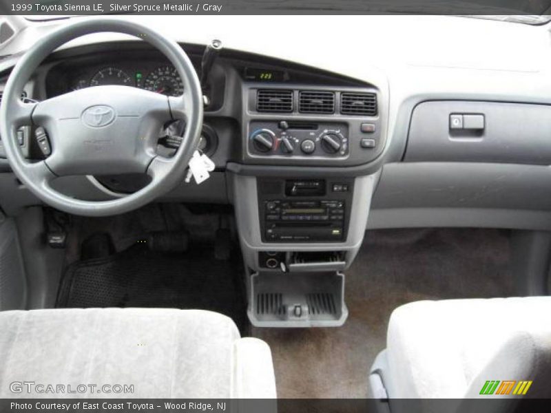Silver Spruce Metallic / Gray 1999 Toyota Sienna LE