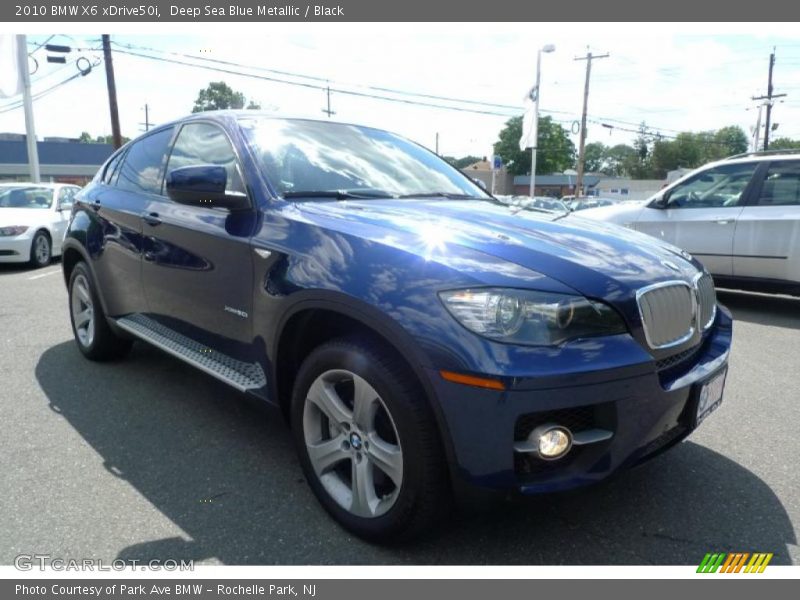 Deep Sea Blue Metallic / Black 2010 BMW X6 xDrive50i