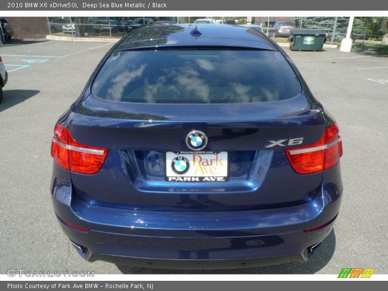 Deep Sea Blue Metallic / Black 2010 BMW X6 xDrive50i