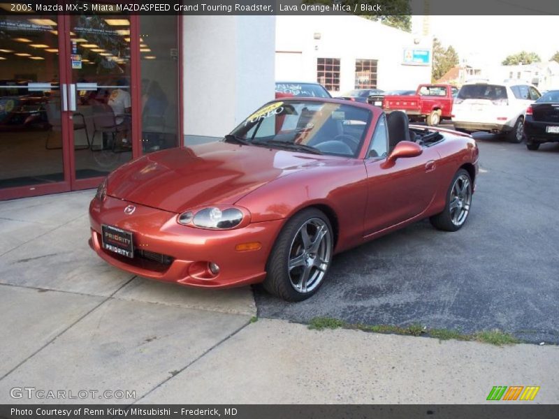 Lava Orange Mica / Black 2005 Mazda MX-5 Miata MAZDASPEED Grand Touring Roadster