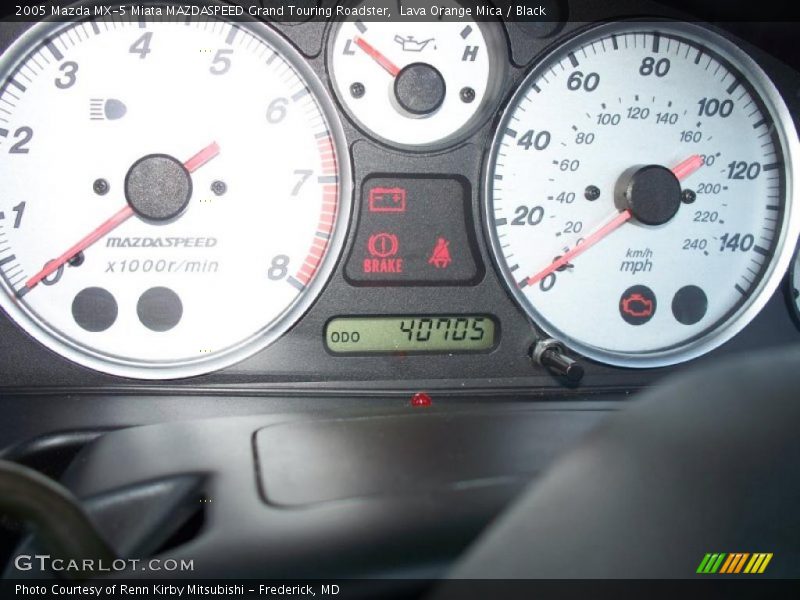 Lava Orange Mica / Black 2005 Mazda MX-5 Miata MAZDASPEED Grand Touring Roadster