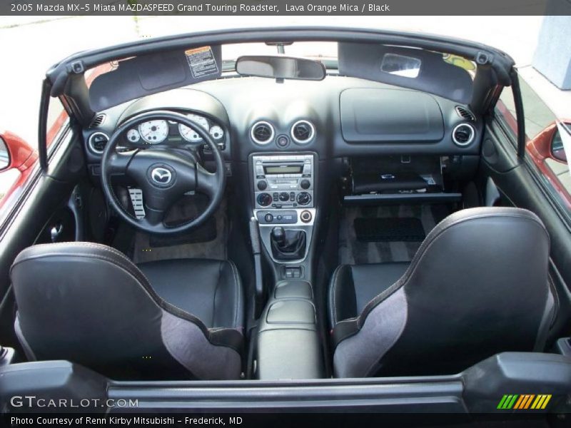 Lava Orange Mica / Black 2005 Mazda MX-5 Miata MAZDASPEED Grand Touring Roadster