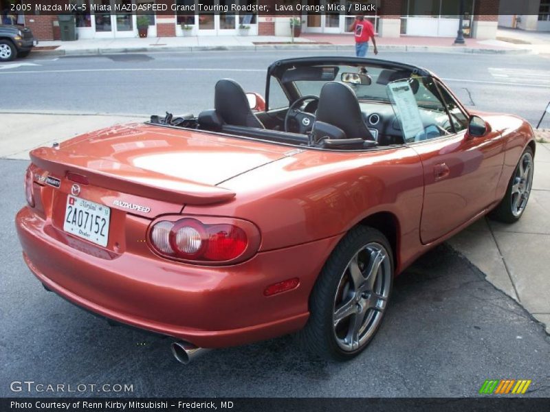 Lava Orange Mica / Black 2005 Mazda MX-5 Miata MAZDASPEED Grand Touring Roadster