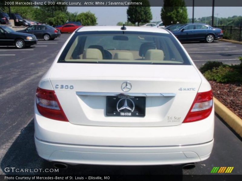 Arctic White / Savanna/Cashmere 2008 Mercedes-Benz C 300 4Matic Luxury