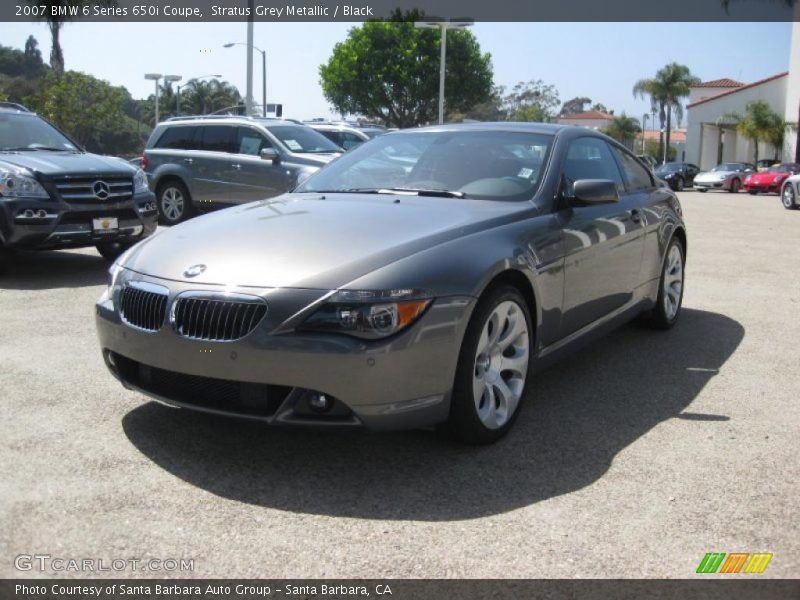 Stratus Grey Metallic / Black 2007 BMW 6 Series 650i Coupe