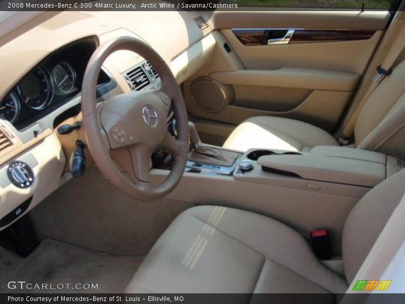 Arctic White / Savanna/Cashmere 2008 Mercedes-Benz C 300 4Matic Luxury