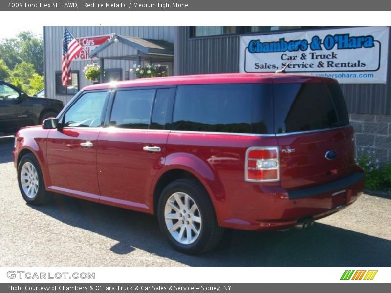 Redfire Metallic / Medium Light Stone 2009 Ford Flex SEL AWD