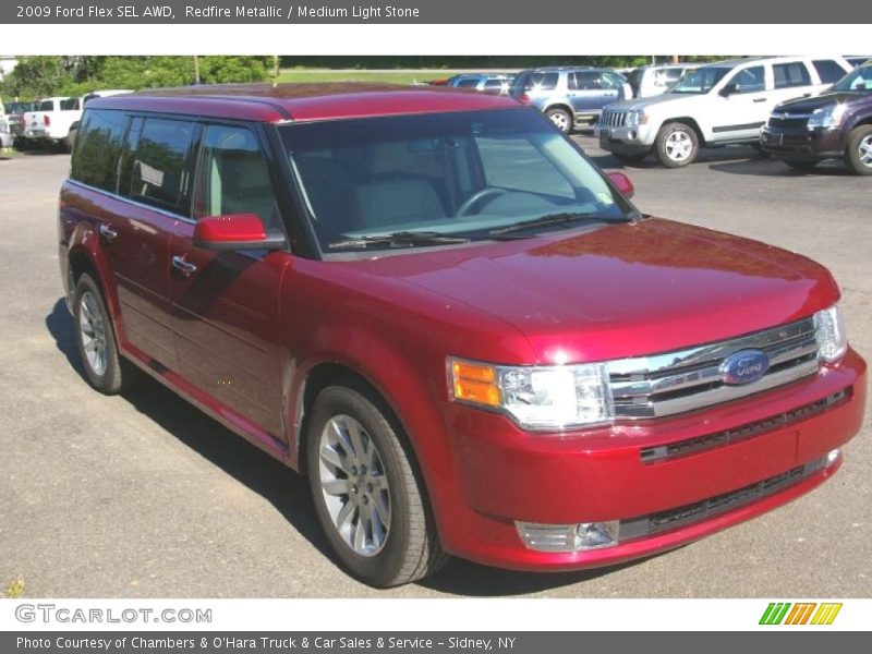 Redfire Metallic / Medium Light Stone 2009 Ford Flex SEL AWD