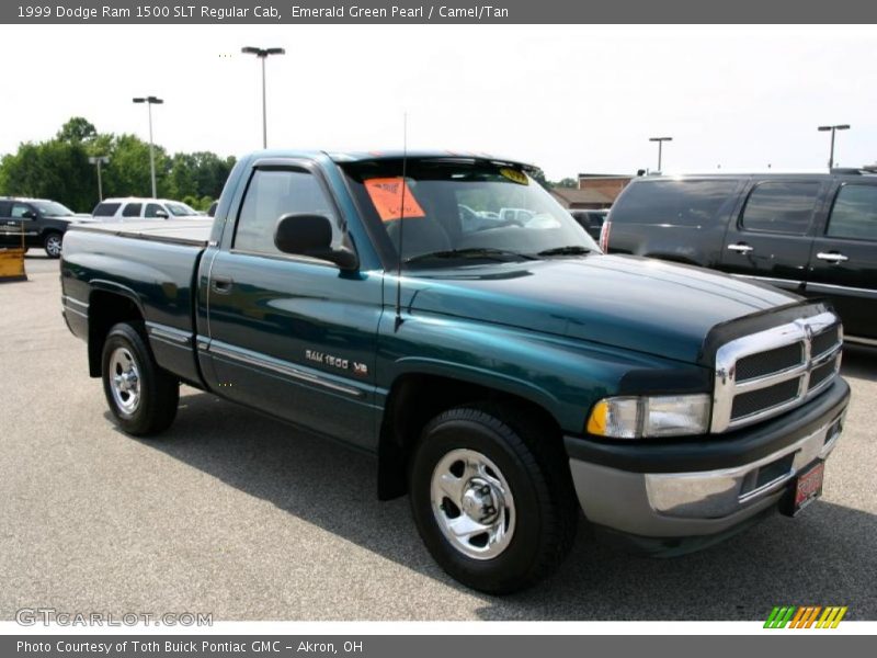Emerald Green Pearl / Camel/Tan 1999 Dodge Ram 1500 SLT Regular Cab