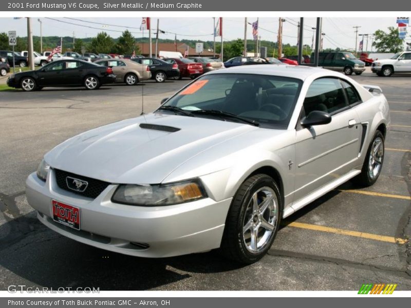 Silver Metallic / Medium Graphite 2001 Ford Mustang V6 Coupe