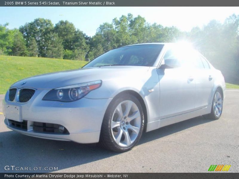 Titanium Silver Metallic / Black 2005 BMW 5 Series 545i Sedan