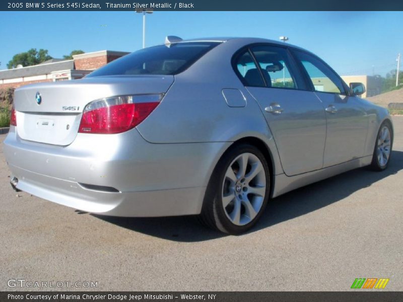 Titanium Silver Metallic / Black 2005 BMW 5 Series 545i Sedan