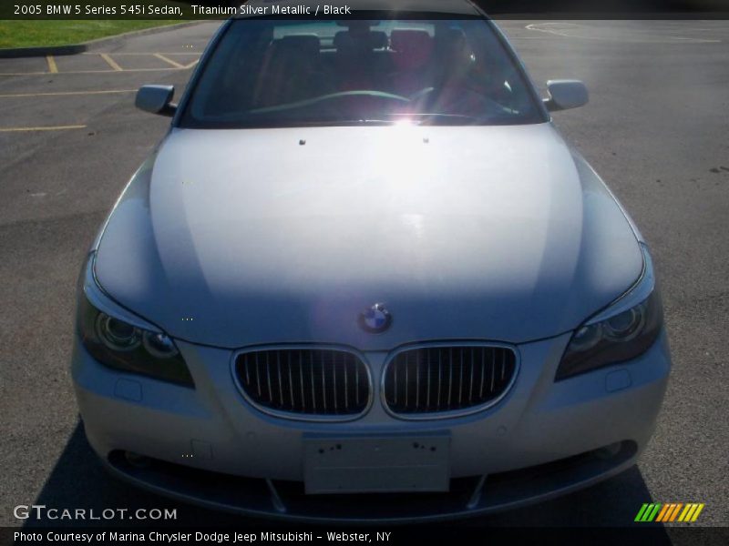 Titanium Silver Metallic / Black 2005 BMW 5 Series 545i Sedan