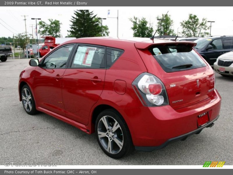 Red Hot Metallic / Ebony 2009 Pontiac Vibe GT