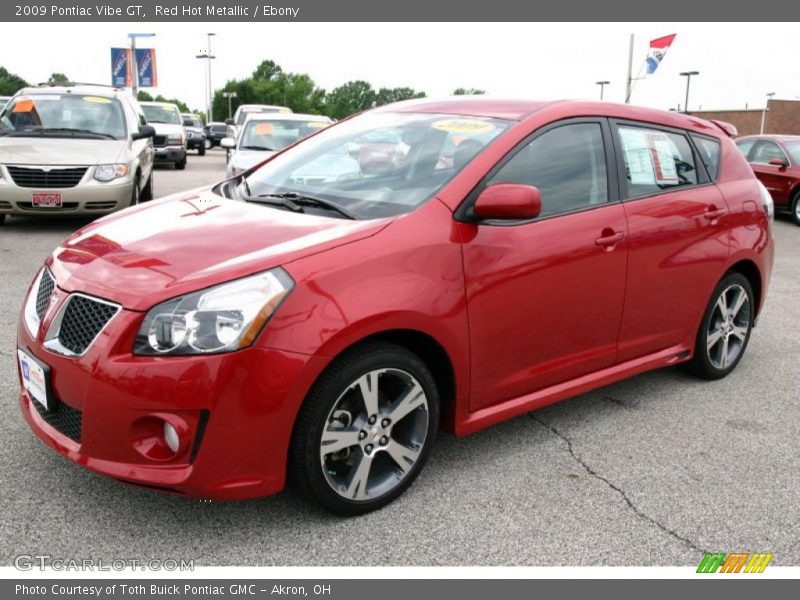 Red Hot Metallic / Ebony 2009 Pontiac Vibe GT