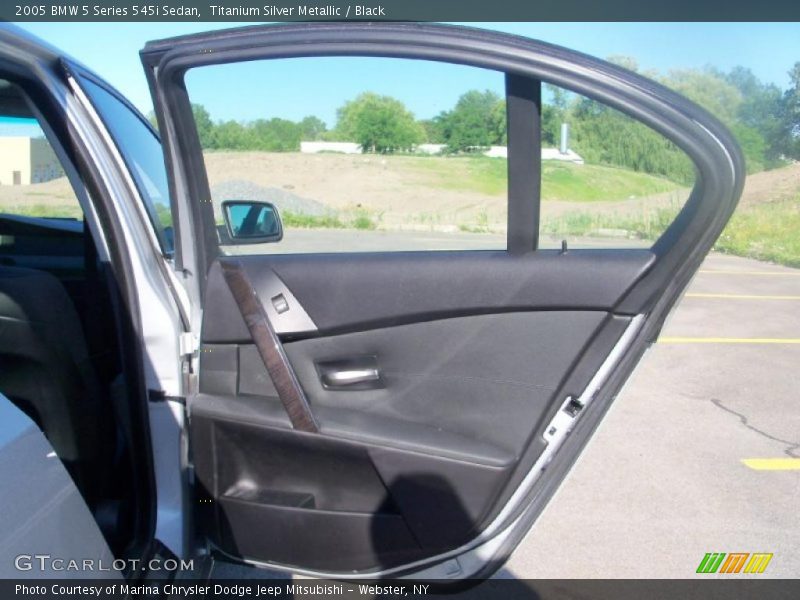 Titanium Silver Metallic / Black 2005 BMW 5 Series 545i Sedan