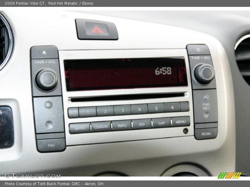 Red Hot Metallic / Ebony 2009 Pontiac Vibe GT