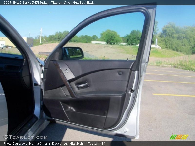 Titanium Silver Metallic / Black 2005 BMW 5 Series 545i Sedan
