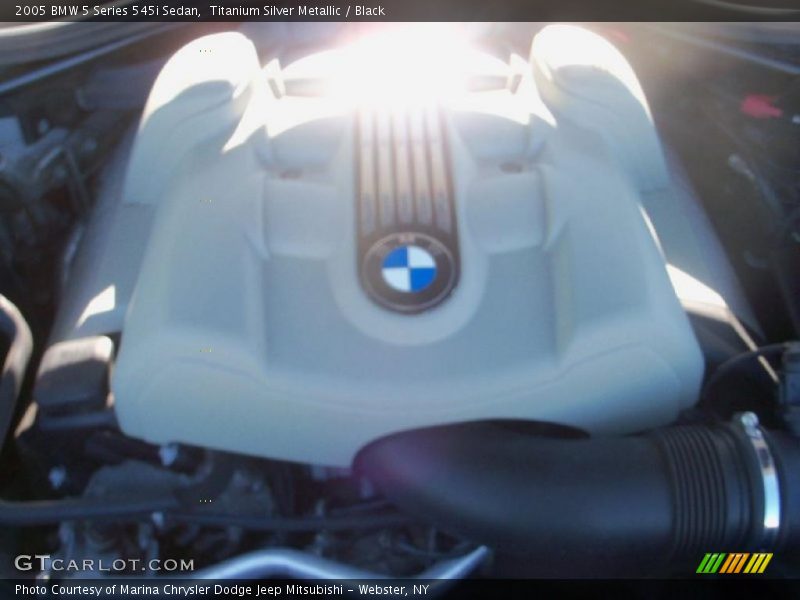 Titanium Silver Metallic / Black 2005 BMW 5 Series 545i Sedan