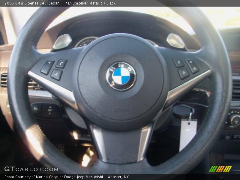 Titanium Silver Metallic / Black 2005 BMW 5 Series 545i Sedan