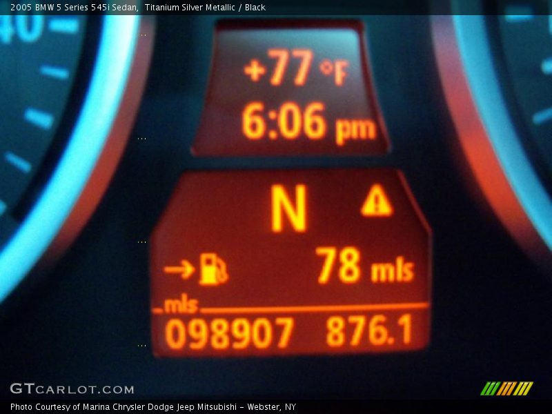 Titanium Silver Metallic / Black 2005 BMW 5 Series 545i Sedan